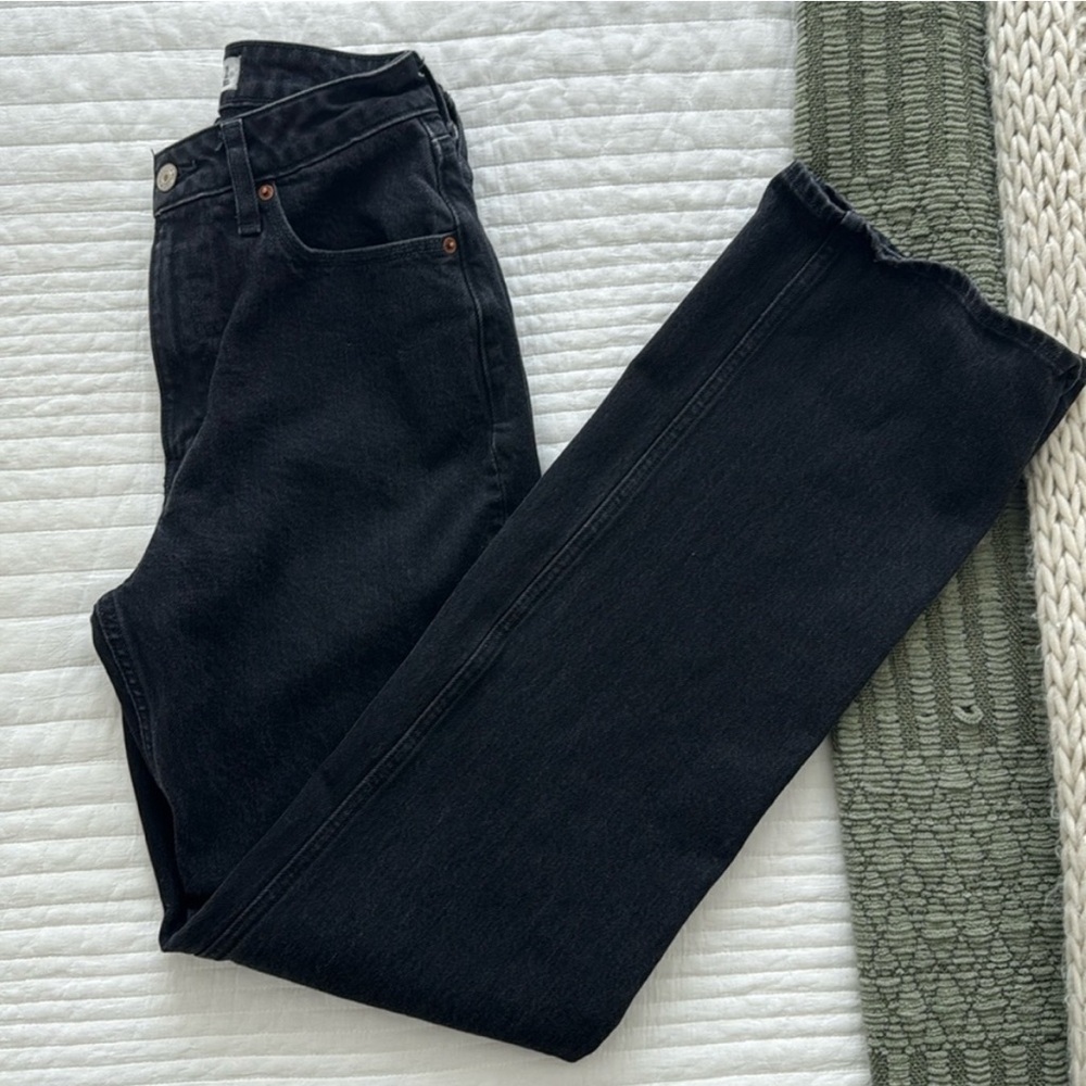 Abercrombie & Fitch 90s Relaxed black jeans 25L Curve Love
